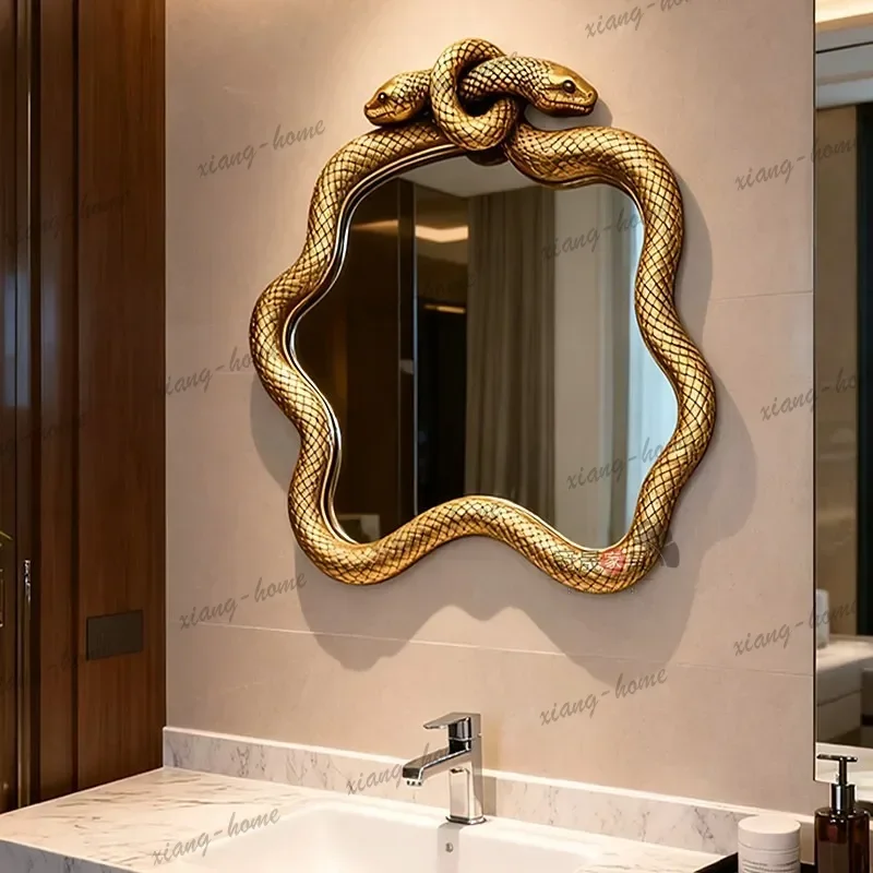 Special Shaped Makeup Mirror Art Vintage Bathroom American Decorative Mirror
