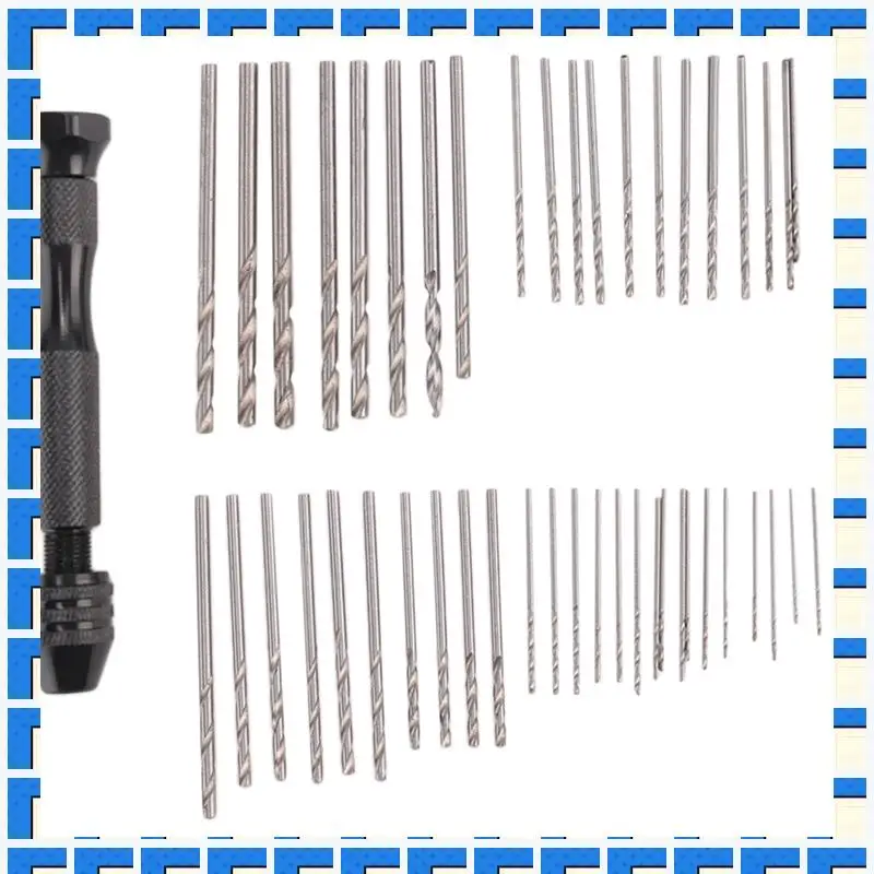 Набор ручных сверл ABNG, прецизионные тиски с 49 шт. мини-спиральными сверлами для моделей, поделок, изготовления ювелирных изделий, многоцелевого вращающегося инструмента D