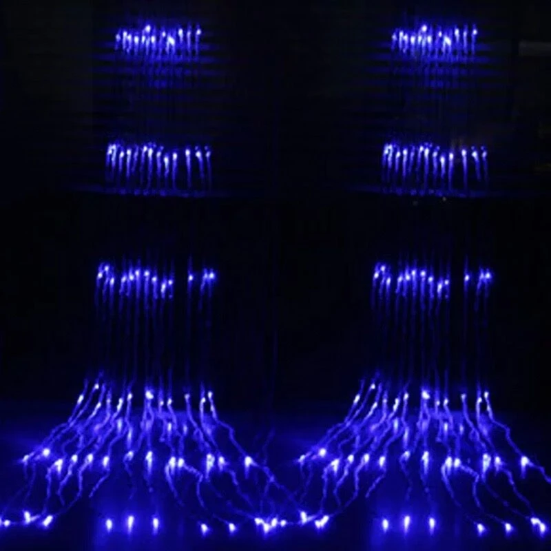 

2M*2.5M 360LED water flow snowing effect curtain led waterfall string Light Christmas Xmas Wedding Party Background garden Decor