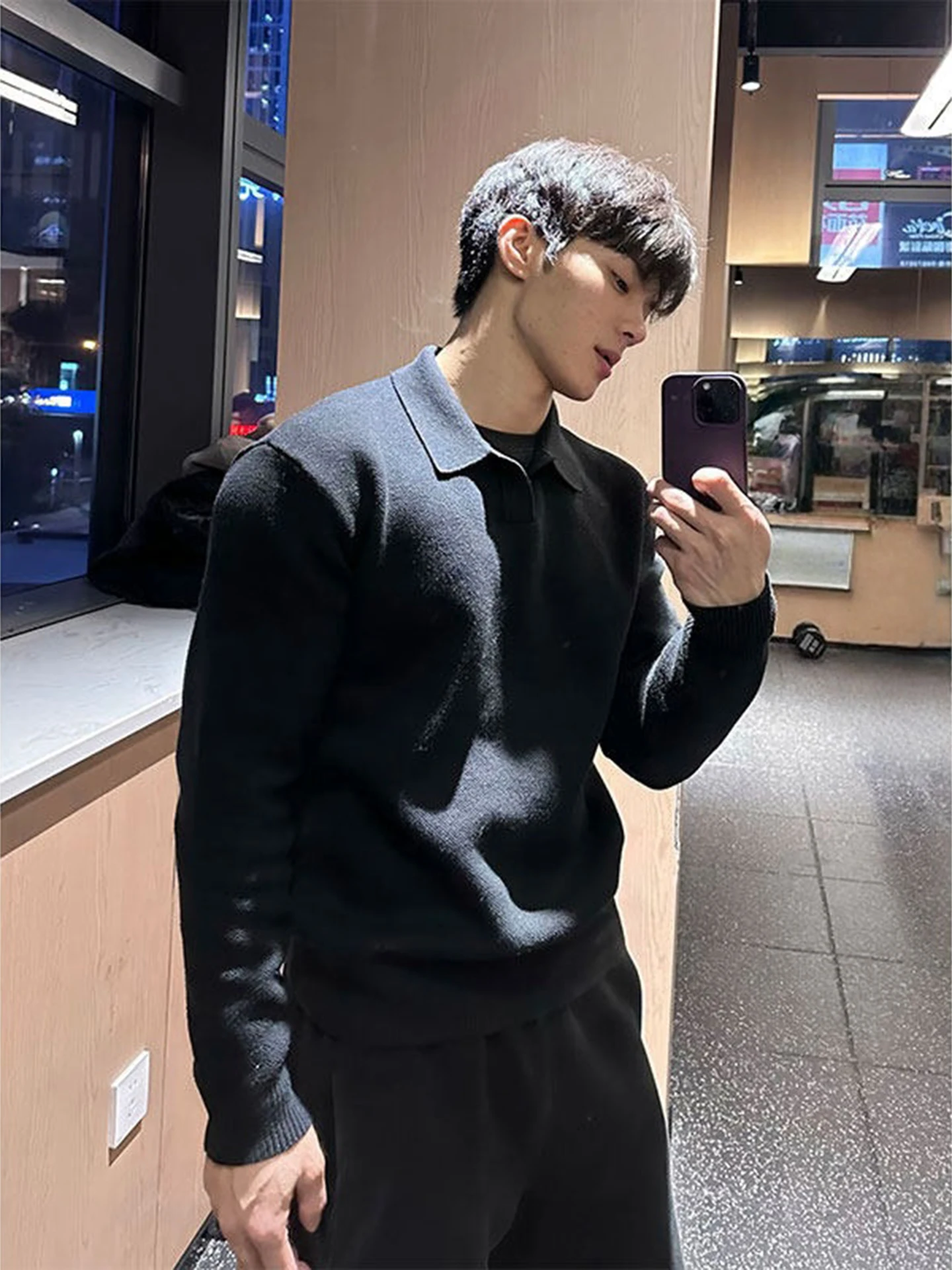 

Briti Sle Bla Sweater Men's Autumn Winter Knitted irt CleanFit Collar Slim Fit Casual Faion Comfortable Soft