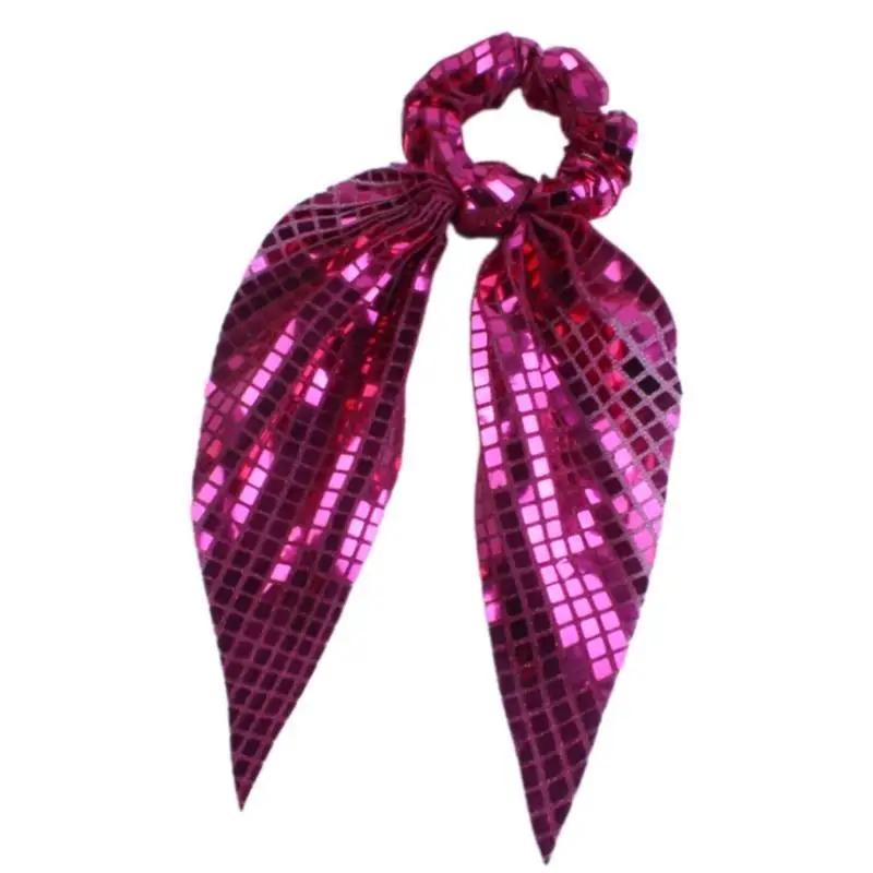 

P9FE Sparkling Sequins Hairband Hair Elastic For Fashion Enthusiasts Various Occasion