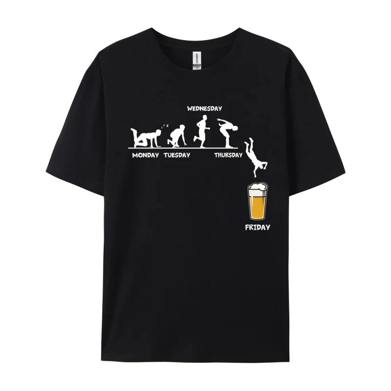 Beer Festival T-shirt Monday Tuesday Wednesday Thursday Friday Beer Drinking Leisure Tee Shirt Xasual