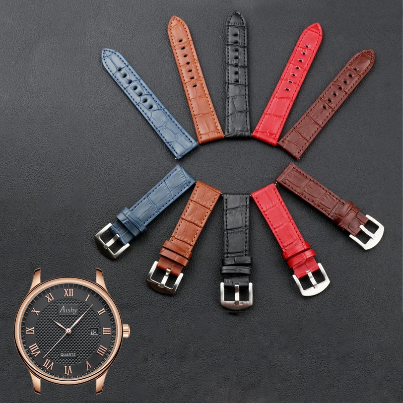 *real animal skin*Quick Release Genuine Leather Watch Strap 18mm 20mm 22mm Wrist Men Watch Band For Skmei DW pagani design