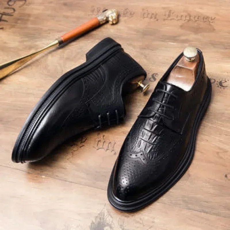 Business Formal Wear Casual Shoes British Retro Party Boys Dress Shoes Soft Bottom Suit Bridegroom