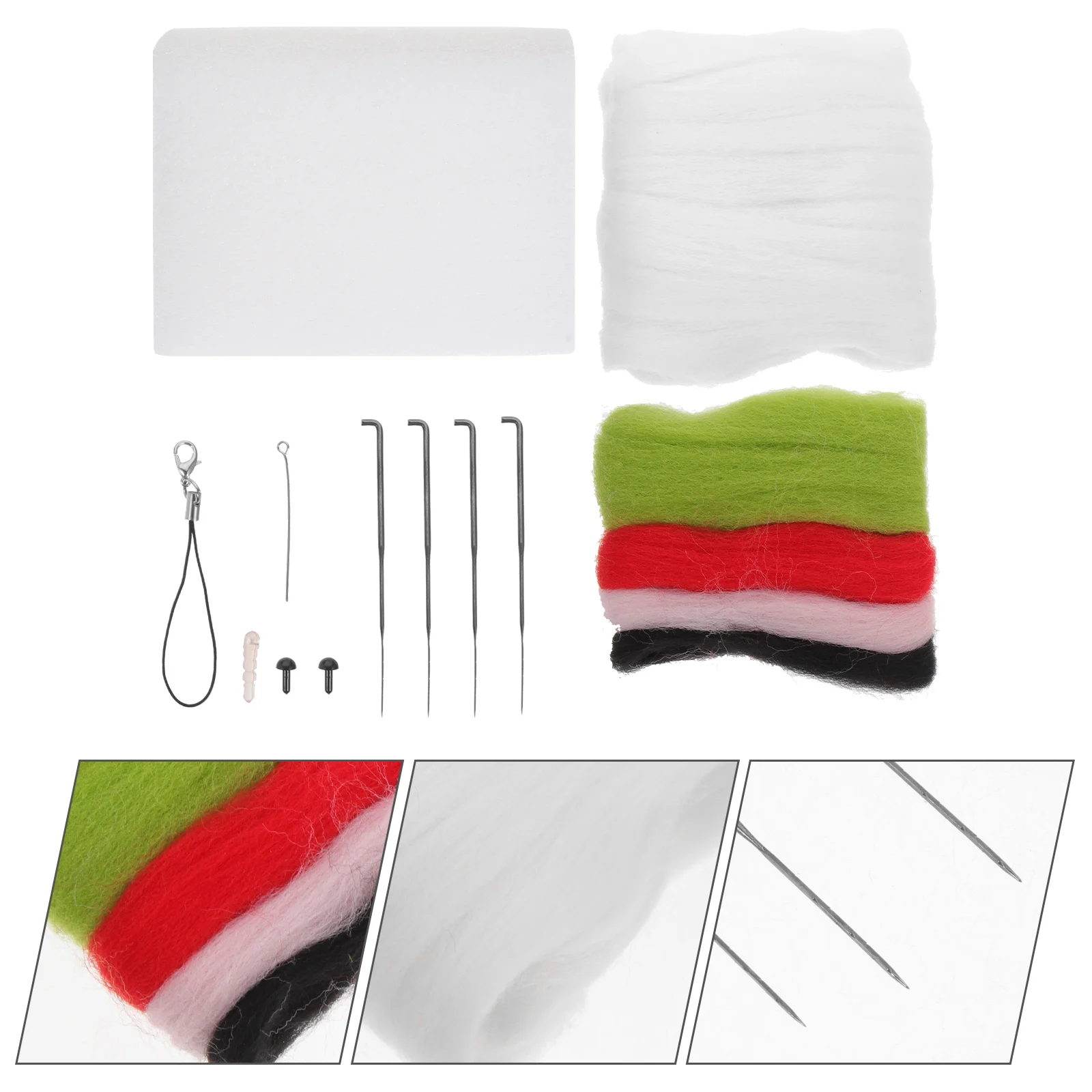 

1 set 1 Wool Diy Kit Needle Felting Crafts Tools Supplies Portable Felting Set Kids Accessory Craft Making Set For Children Mom