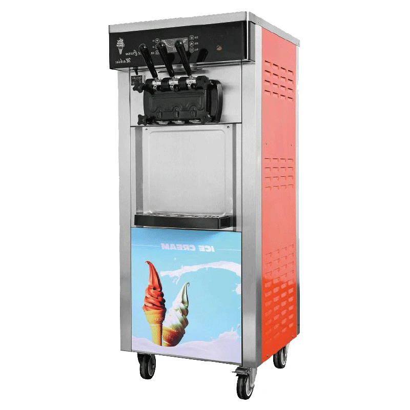 forSoft Serve Ice Cream Machine Automatic Stainless Steel Commercial Ice Cream Maker For Food Cart Coffee Shop Business