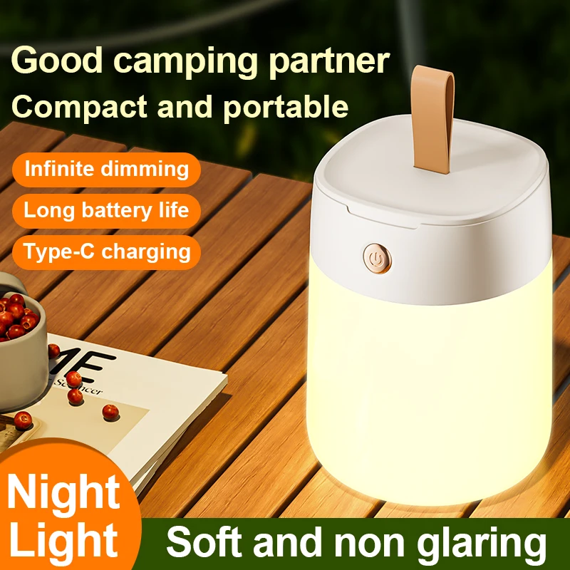 

LED Night Light Type-C Table Lamps Rechargeable Dimmable Bedside Light for Bedroom Decor Home Christmas Gift Child Night Lamp