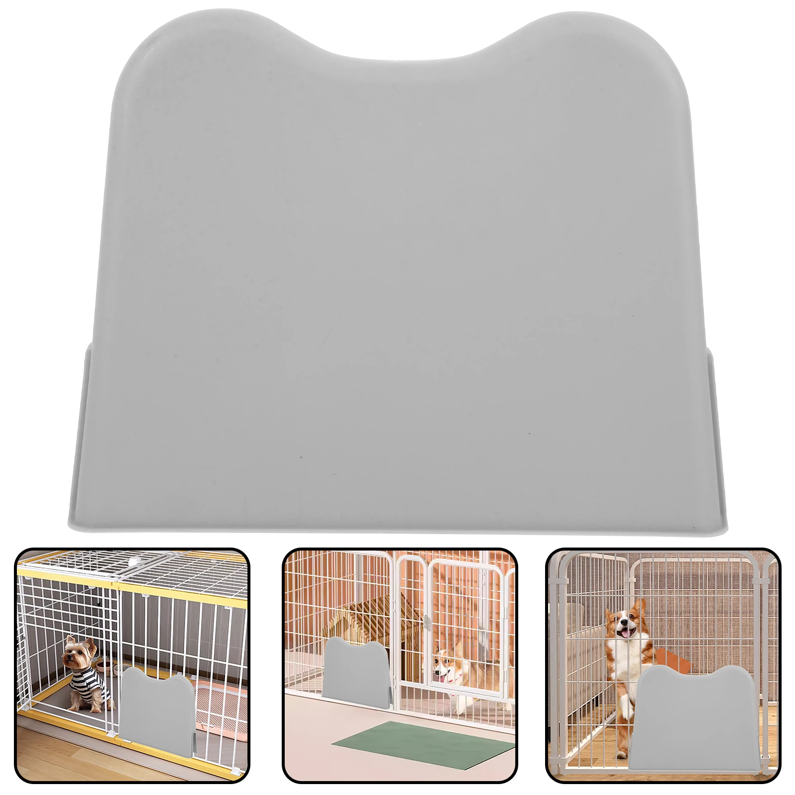 Anti-splash Pet Litter Box Guard Grey Plastic Portable Easy Clean Dog Toilet Enclosure Supplies Potty Cartoon Design