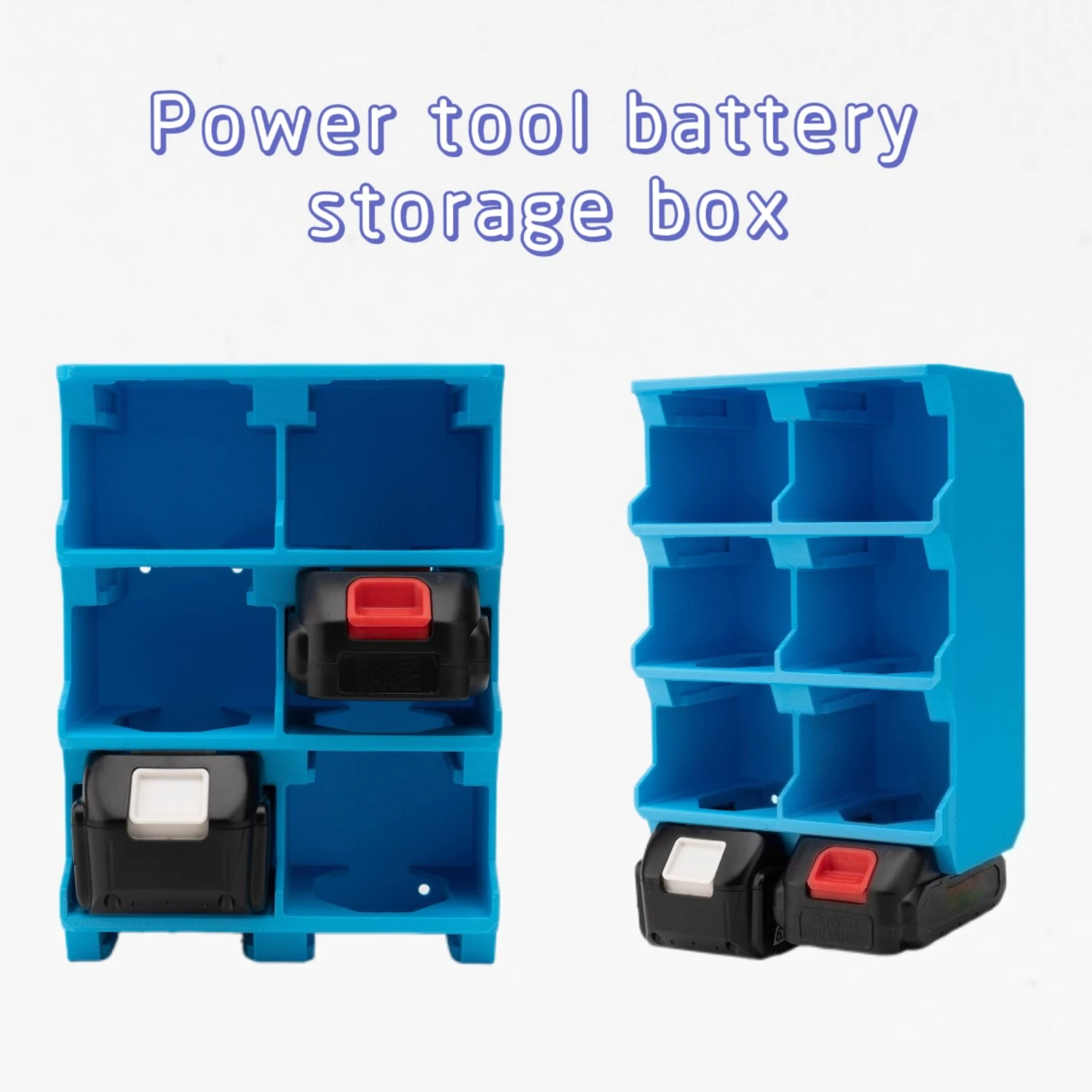 For Makita 18V Battery Series Battery Base, Storage Rack - 8 Battery Version Wall-Mounted Storage Box (Only Storage Box)