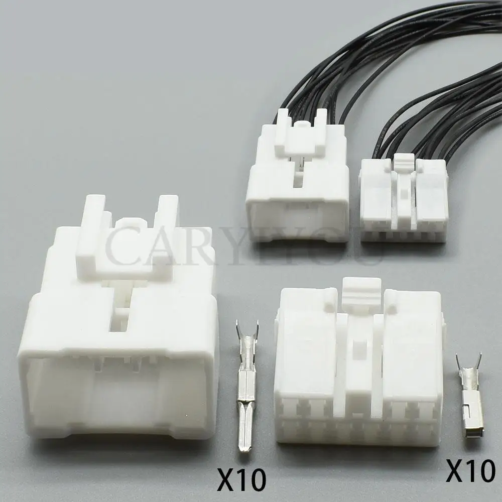 1 Set 7283-1100 10 Holes Auto Wire Cable Connector MG651056 MG641059 Car Modification Unsealed Socket With Wires