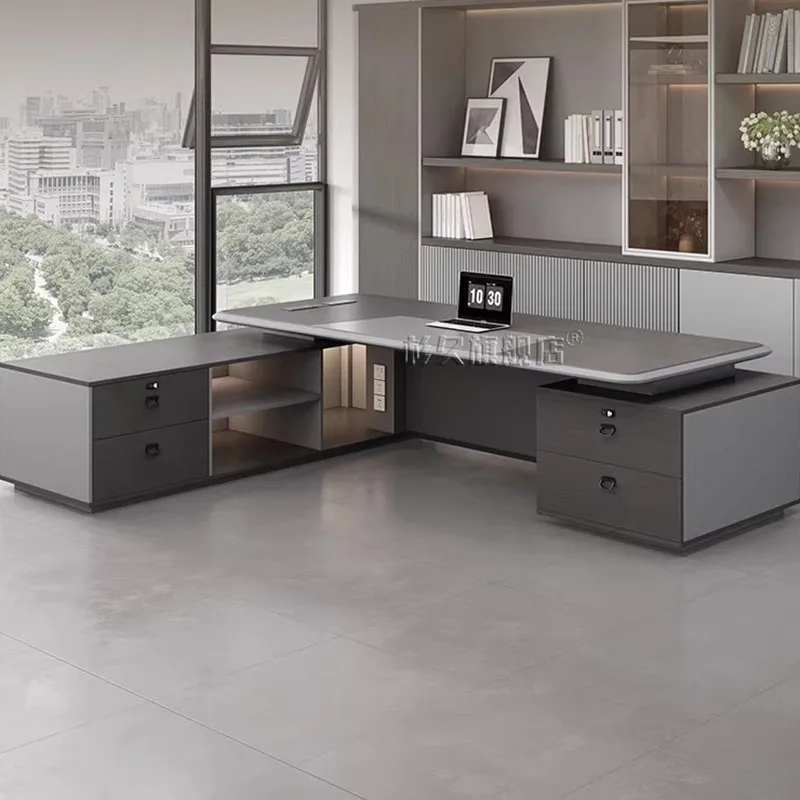 Decoration Drawer Office Desk Aesthetic Reception Design Crafts Office Desk Shelves Space Saving Meuble Bureau Home Furniture