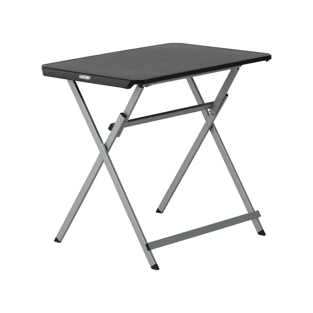 Table pliante de 30 pouces, légère, pour l'intérieur et l'extérieur, conception rectangulaire de qualité commerciale, cadre en acier, rangement facile, transport Portable