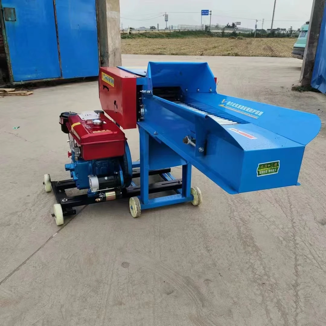 Diverse feed hay husk cutters with different animal engines