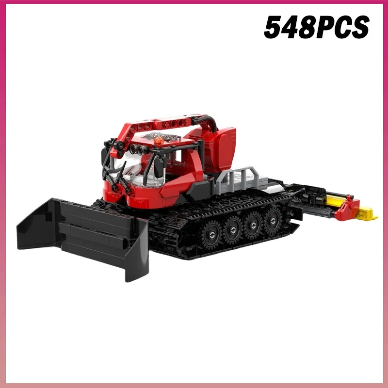 

548PCS NEW MOC Snow Groomer Engineering Crane City Car Technical Vehicle Model Building Blocks Bricks Assembly Toy Boy Kids Gift