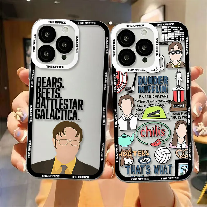 The office Tv Show Hot Phone Case per iPhone 15 14 13 12 11 Mini Pro Max X XR XSMax 6S 6 7 8 Plus SE20 Cover trasparente