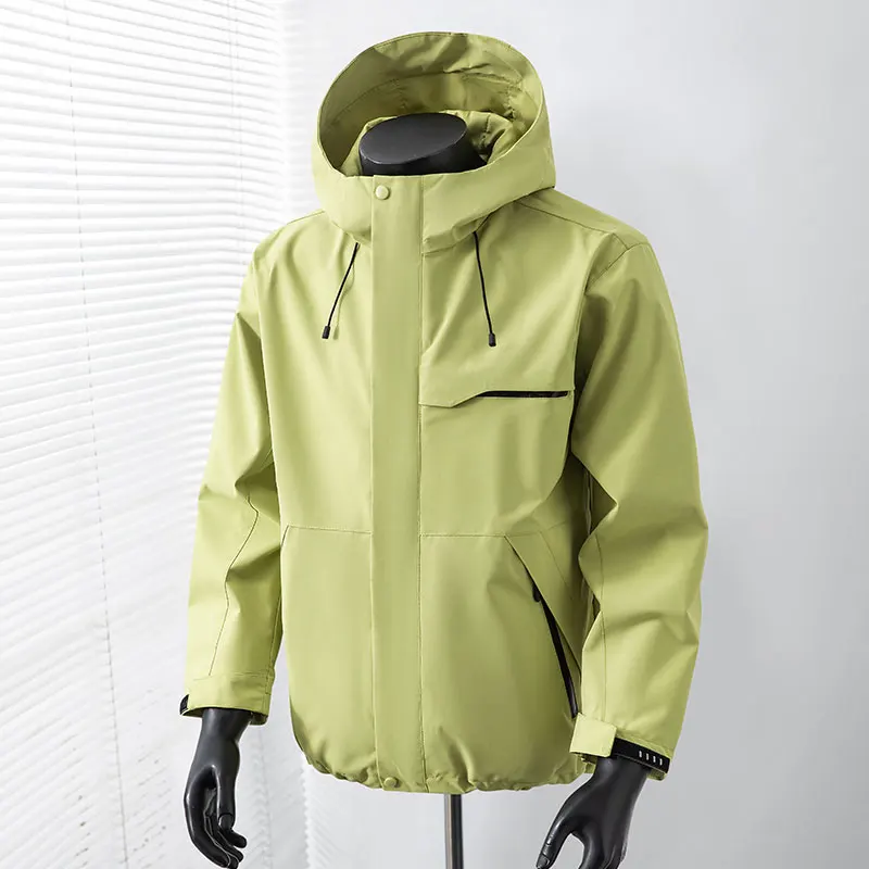 

Maxbarley Unisex Waterproof Rain Jacket Hiking Windbreaker Detachable Hood Outdoor Casual Sports Wear Mountaineering Coat