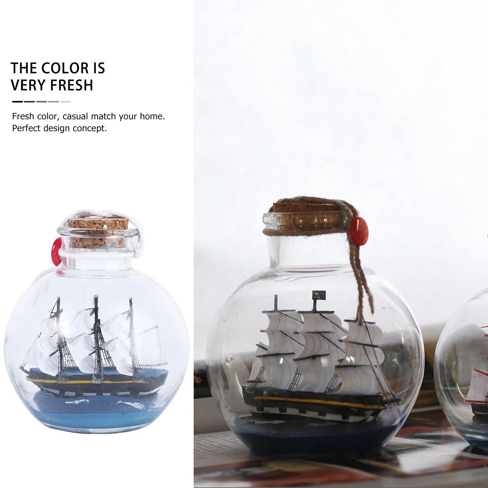 

Drift Bottle Handicraft Desktop Glass Bottle Decor Craft Decor Home Decoration Desktop Adornment
