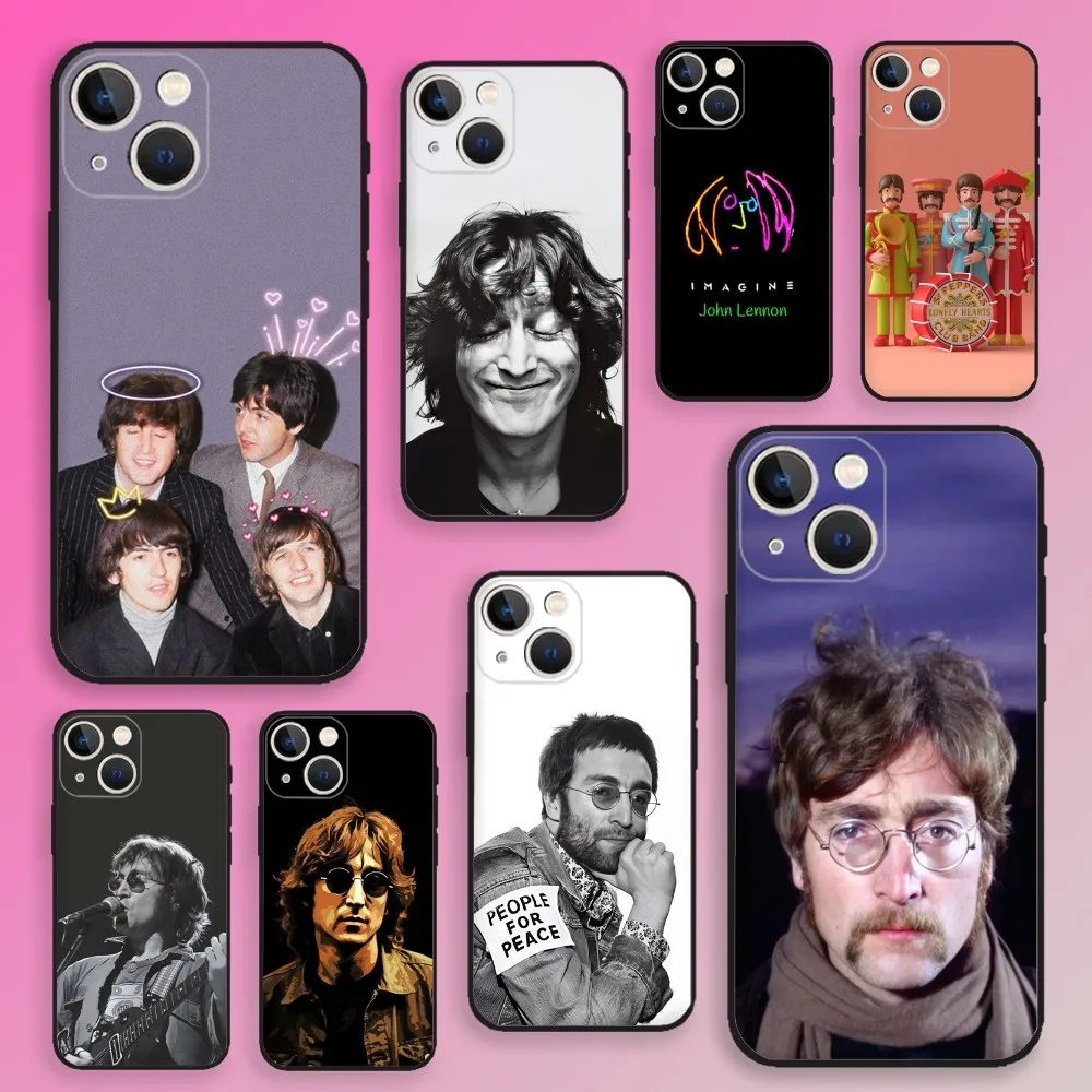

Singer J-John L-Lennon MBE Phone Case For iPhone 16,15,14,13,12,11,Plus,Pro Max,XS,X,E,SE,Mini Soft Silicone Black Cover