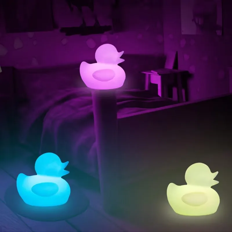 

Luminous Swim Ducks Night Light RGB Color Changing Cute Duck Lighting Glowing Duck Floating Bath Light LED Pool Lights for Home