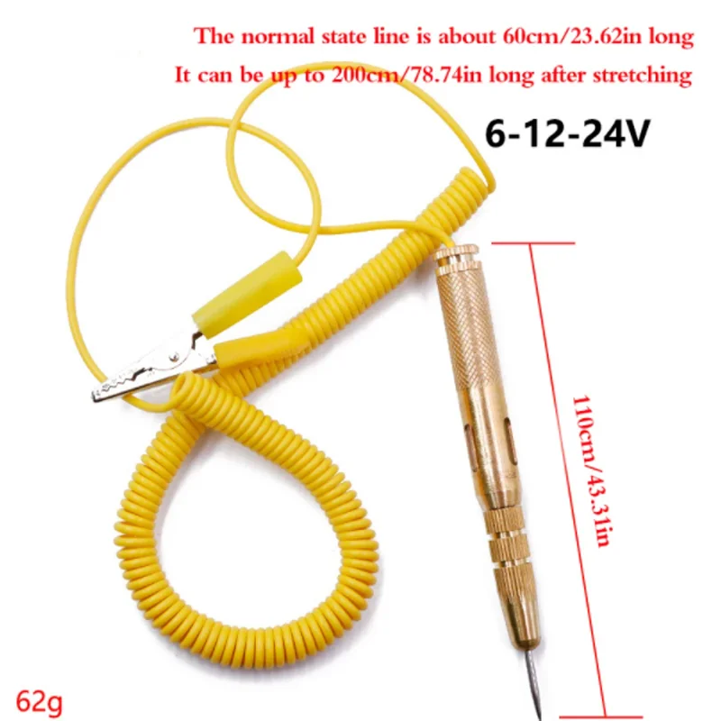 Pratico nuovo Test penne fusibile per circuito auto Tester elettrici Tester di tensione 6V/12V/24V sonda penna matita luce di prova