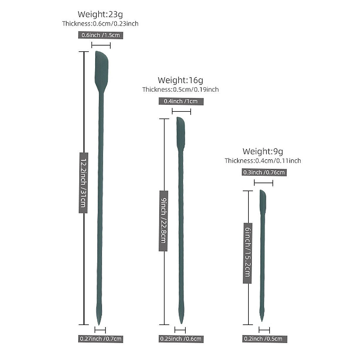 مجموعة واحدة من ملعقة الخبز الصغيرة المصنوعة من السيليكون ذات الأطراف المزدوجة مكونة من 3 قطع أدوات المطبخ لبرطمانات التجميل والخبز وملعقة المربى والمكشطة