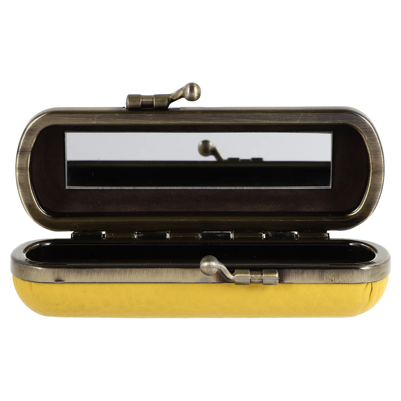 Retro Lipstick Storage Box Single Compact Vintage Style Desktop Organizer Jewelry Holder Portable Chic Lipstick Case