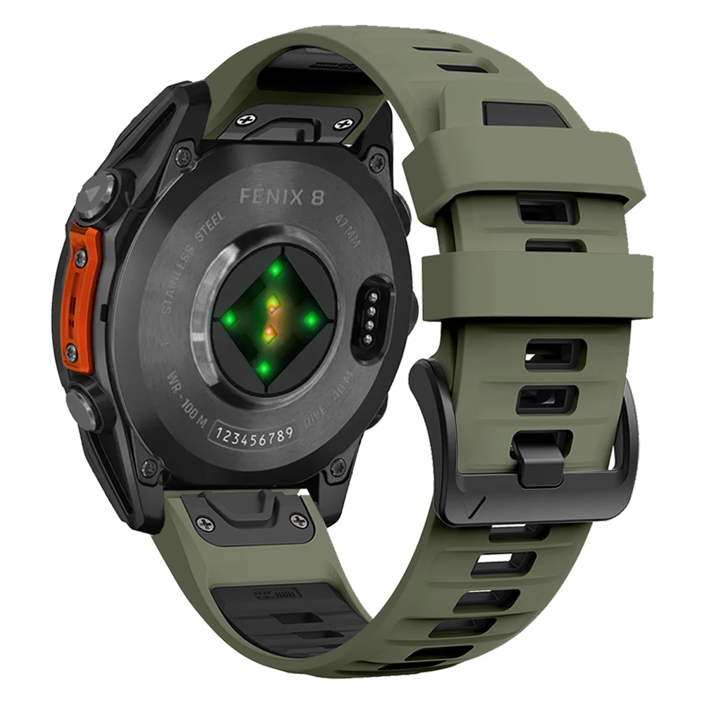 1:1 Fenix8 Horlogeband Voor Garmin Fenix 8 47mm 51mm E 7 7X6 6X5 5X/Epix Pro/Enduro 3 QuickFit 22mm 26mm Siliconen Band Armband