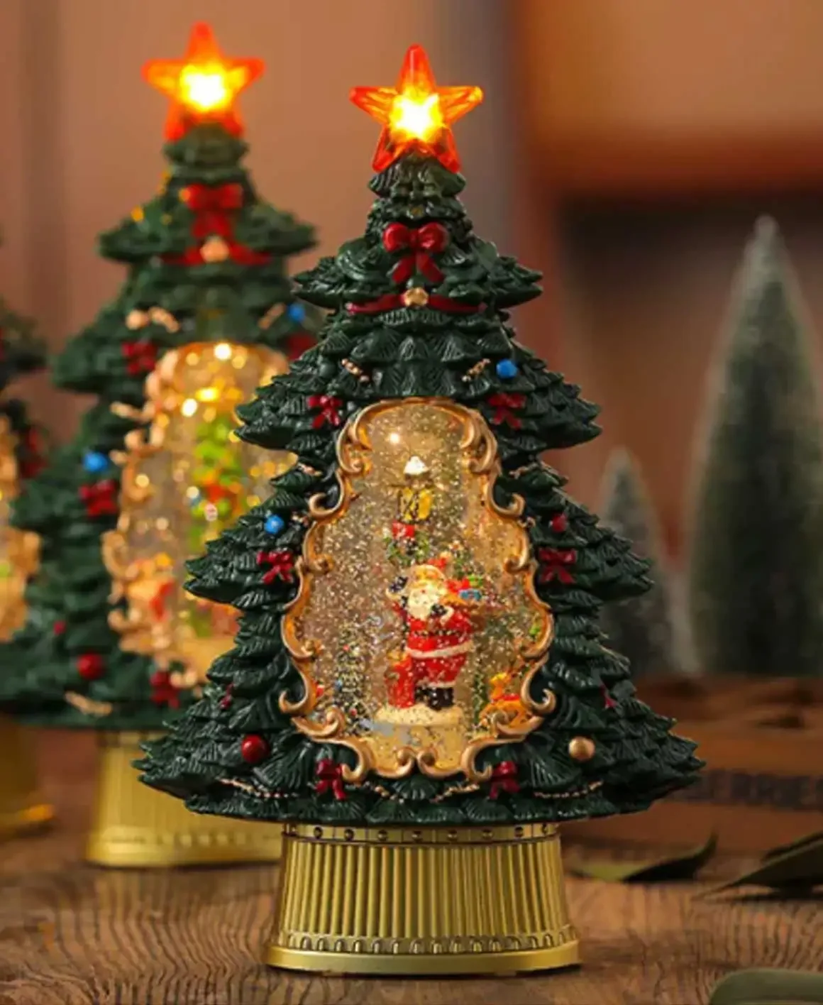 Latest Tree Shaped Lamp Post Santa Magic Lantern Waterproof For Indoor Outdoor Home Bedroom Christmas Ornament Lights Christmas