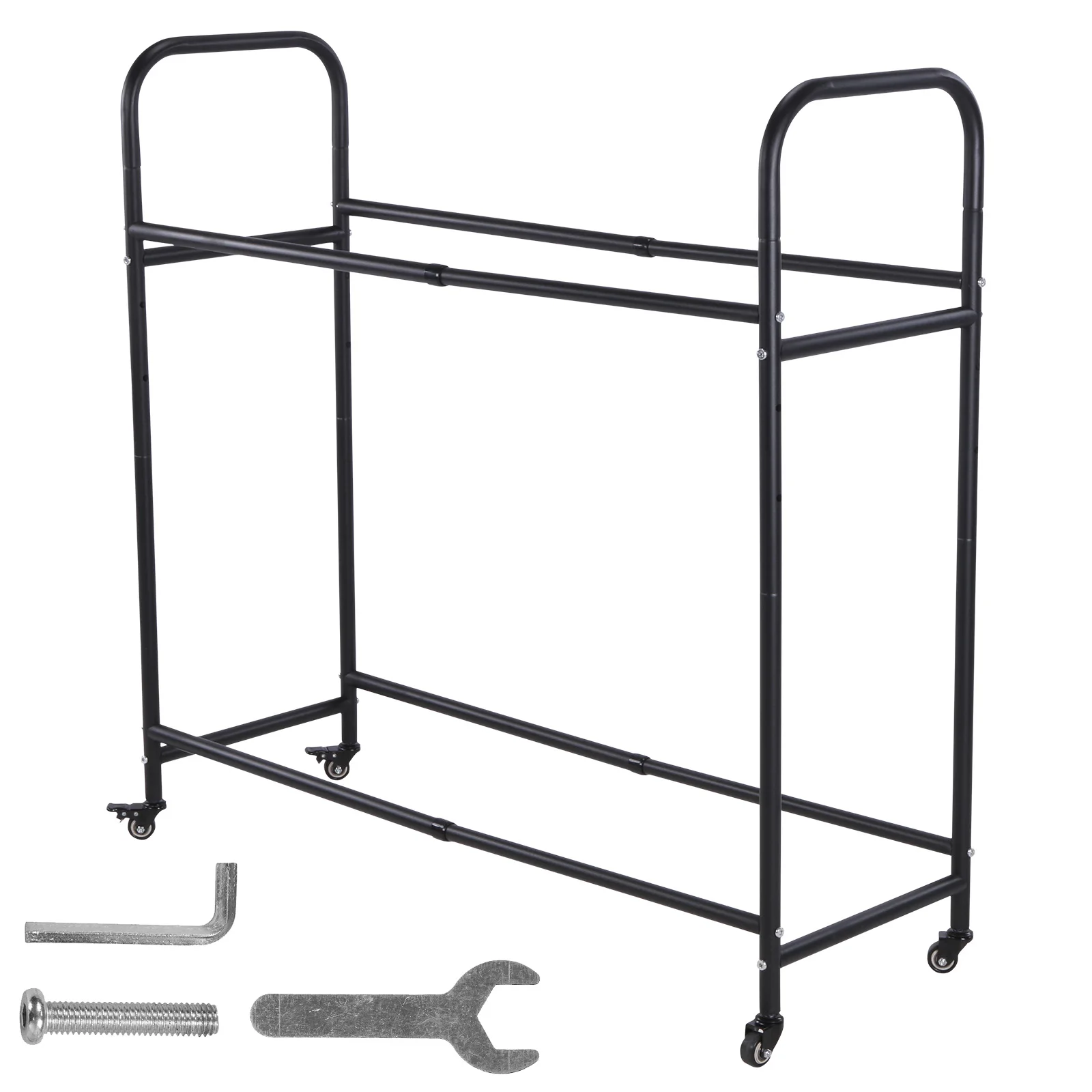 

Регулируемая передвижная стойка для шин 24.8-42.51x15.35x44.09 дюймов с 4 поворотными колесами для использования в гараже, внутри и снаружи помещений