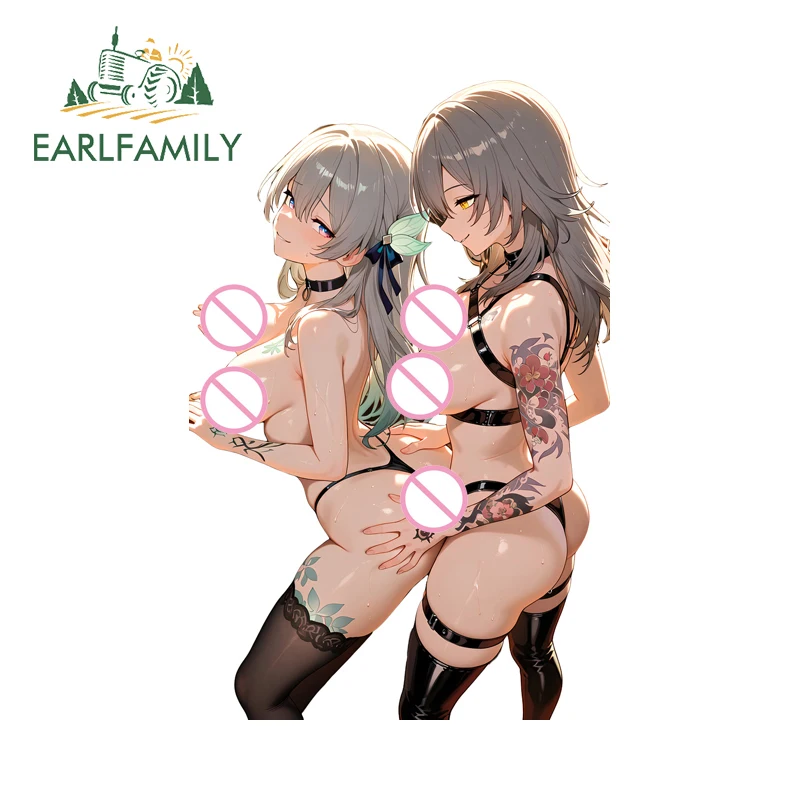 

EARLFAMILY Waifu Honkai Star Rail Butt Collision Car Stickers Tattoo Loli Car Accessories Decal Funny Sticker Computer Decor