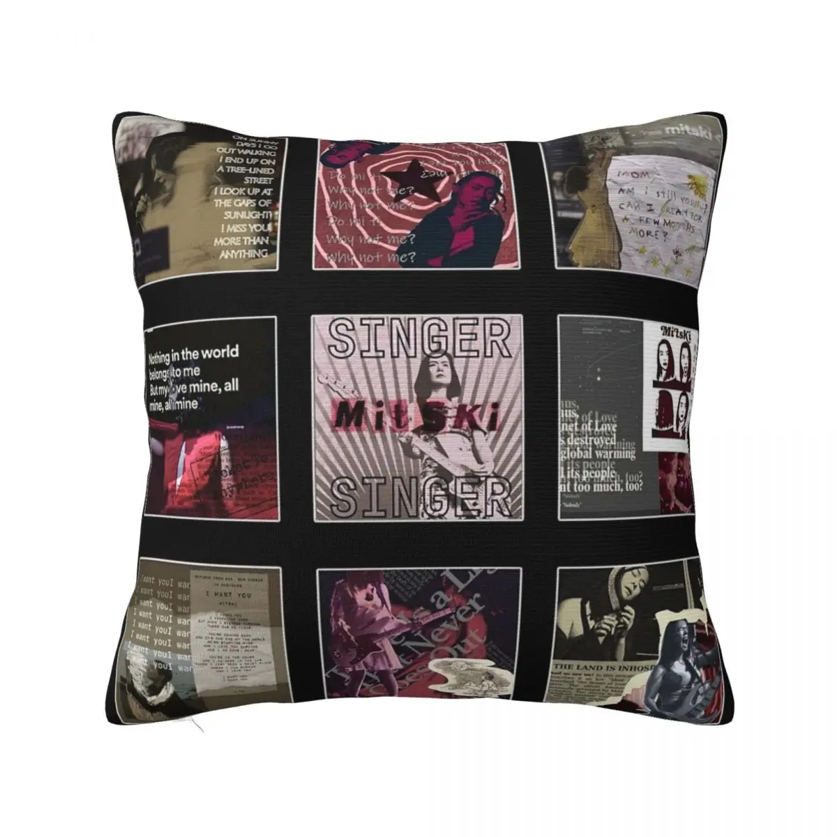 

Famous Singer Mitski Pillowcase Soft Polyester Cushion Cover Gift Throw Pillow Case Cover Home Square 45X45cm