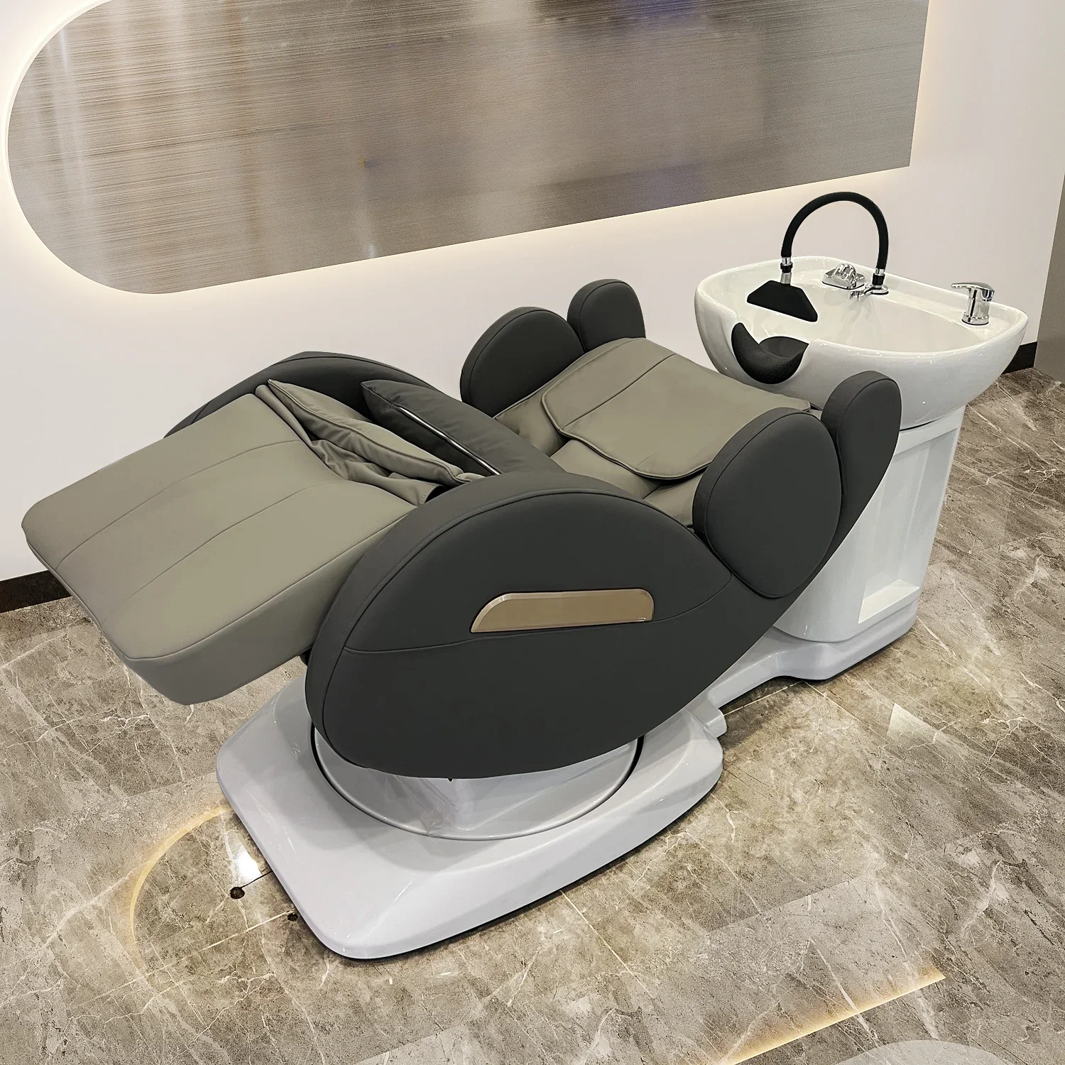 High-end new rotating intelligent electric massage shampoo bed barber shop hair salon comfortable massage bed