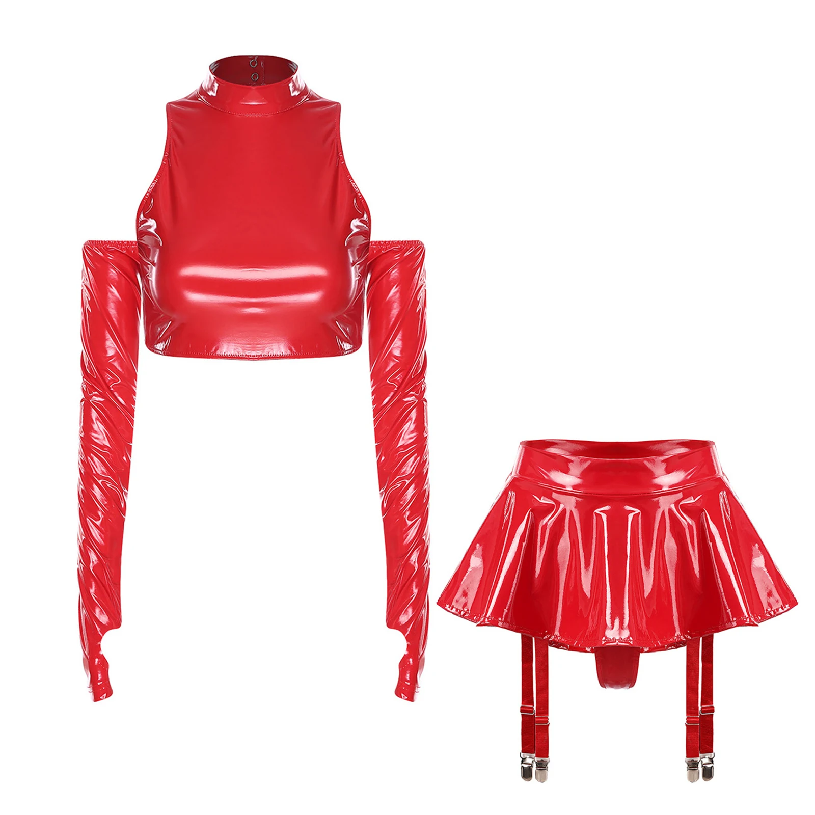Garter Belt Set - Completo da donna in pelle PU