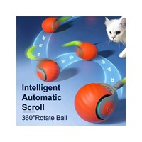 Automatic Cat Toys Ball Smart Cat Toys Two Speed Adjustment Speedy Tail Cat Toy with Replacement Tail Cat Interactive Ball Toys