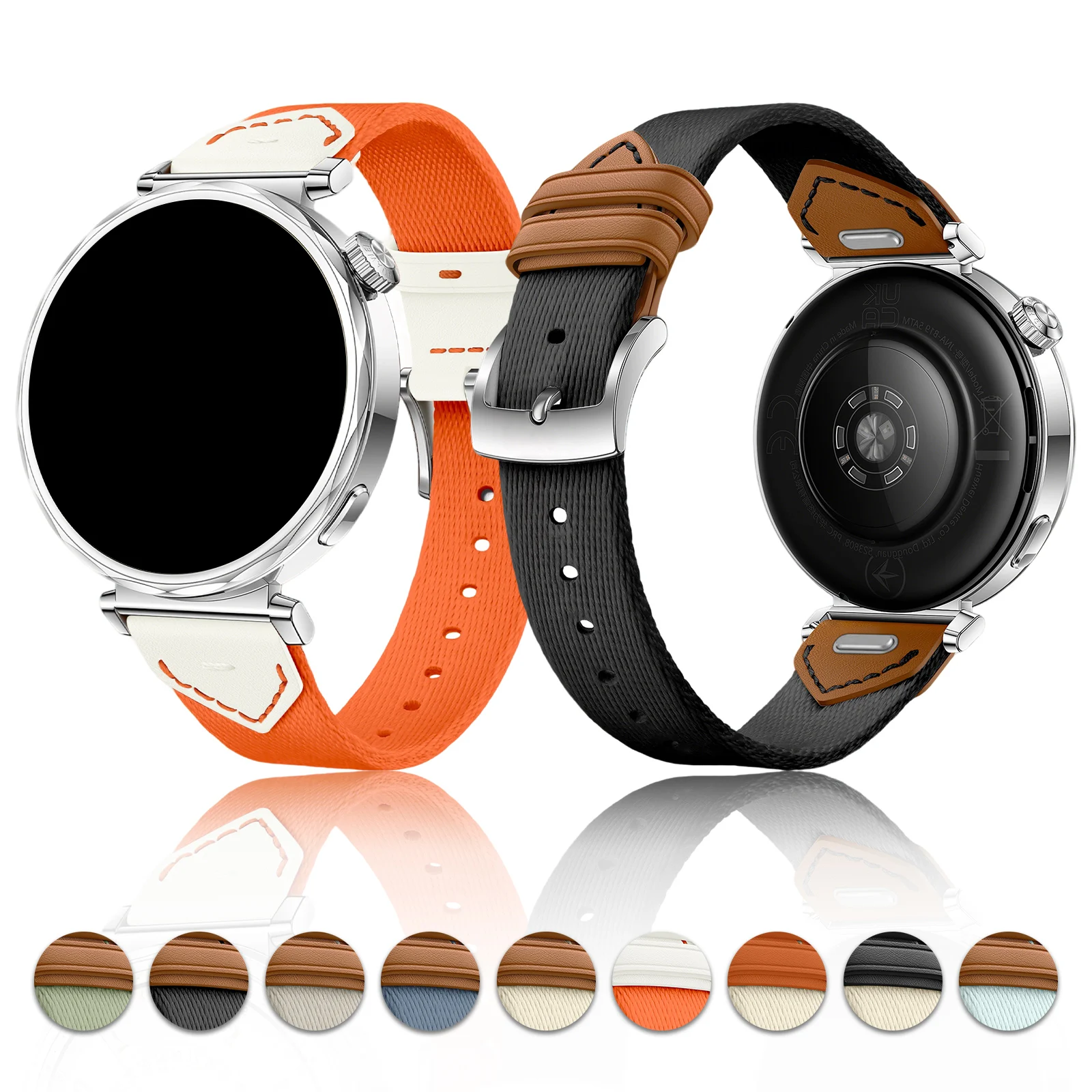 18mm For Huawei Watch  GT6/GT5/GT4 41mm Composite Woven Watch Band Push Button Quick Release Sports Replacement Wristband