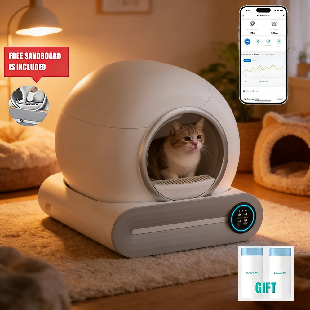 

Tonepie 65L Automatic Self-Cleaning Cat Litter Box Fully Enclosed Smart Cat Toilet with English Control 2026 New Version
