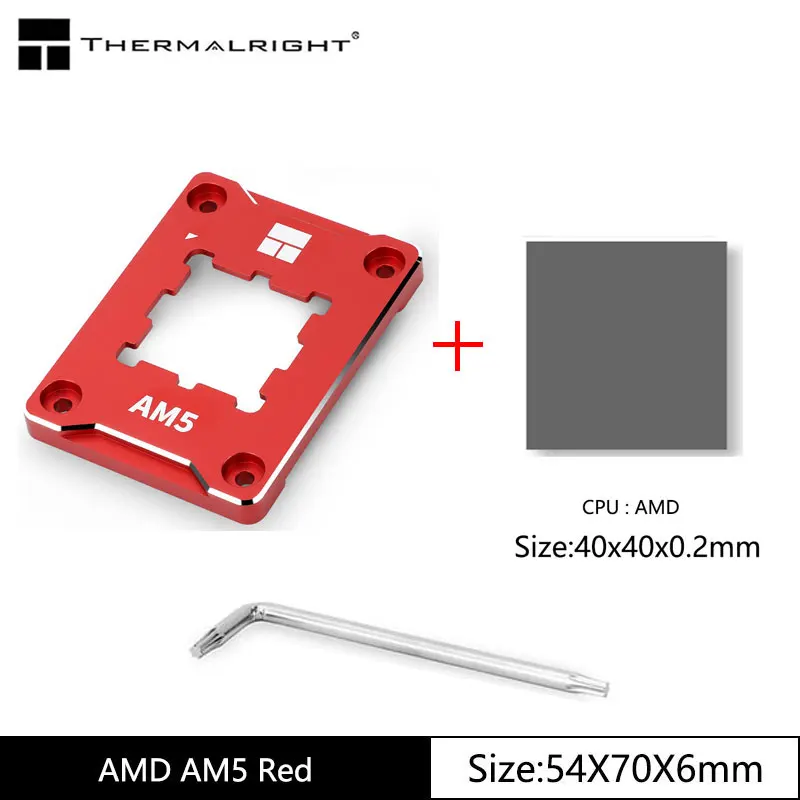 

Thermalright AMD/AM5BCF CPU Bending Correction Fixing Buckle Buckle Fix Substitute CNC Aluminum +Phase change silicone pad