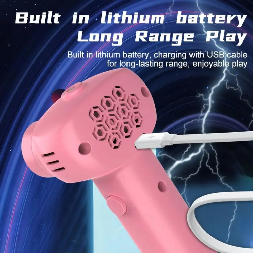 Glow-in-the-Dark Rope Thruster Handheld Adjustable Speed Rope Launcher Toy Long-lasting Range Electric Toy Rope Propeller