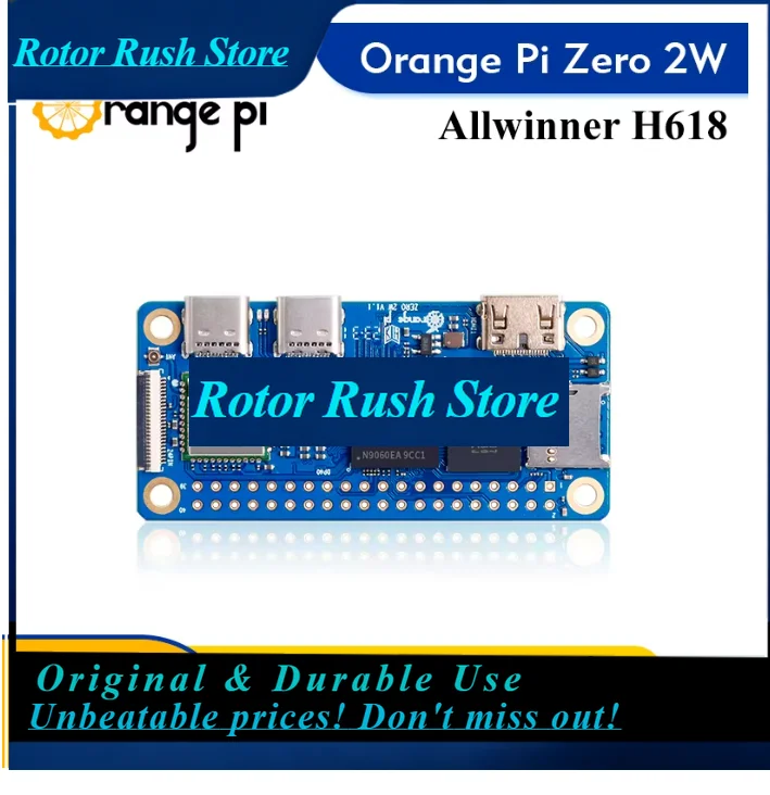 RoRuSOrange Pi Zero 2 W 1/2/ 4GB RAM DDR4 Mini PC Allwinner H618 Orange Pi Zero 2W WiFi Bluetooth SBC Single Board Computer Zero