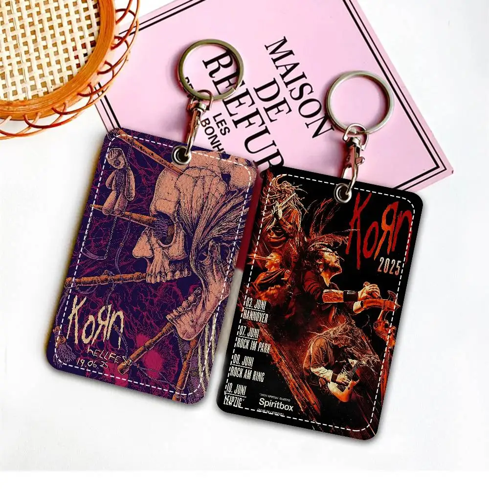 

Металлическая рок-группа K-Korn, держатель для бейджа, брелок для банковской бизнес-работки, держатель для студенческой карты, защитный чехол для автобусной карты