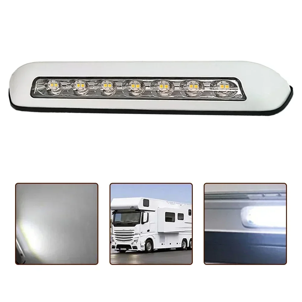 1x 12V/24V 8W RV Awning LED Light White 6000K 10LED Outdoor Lighting Porch Lamp IP67 Waterproof For RVs/ Campers/ Trailers/Ships