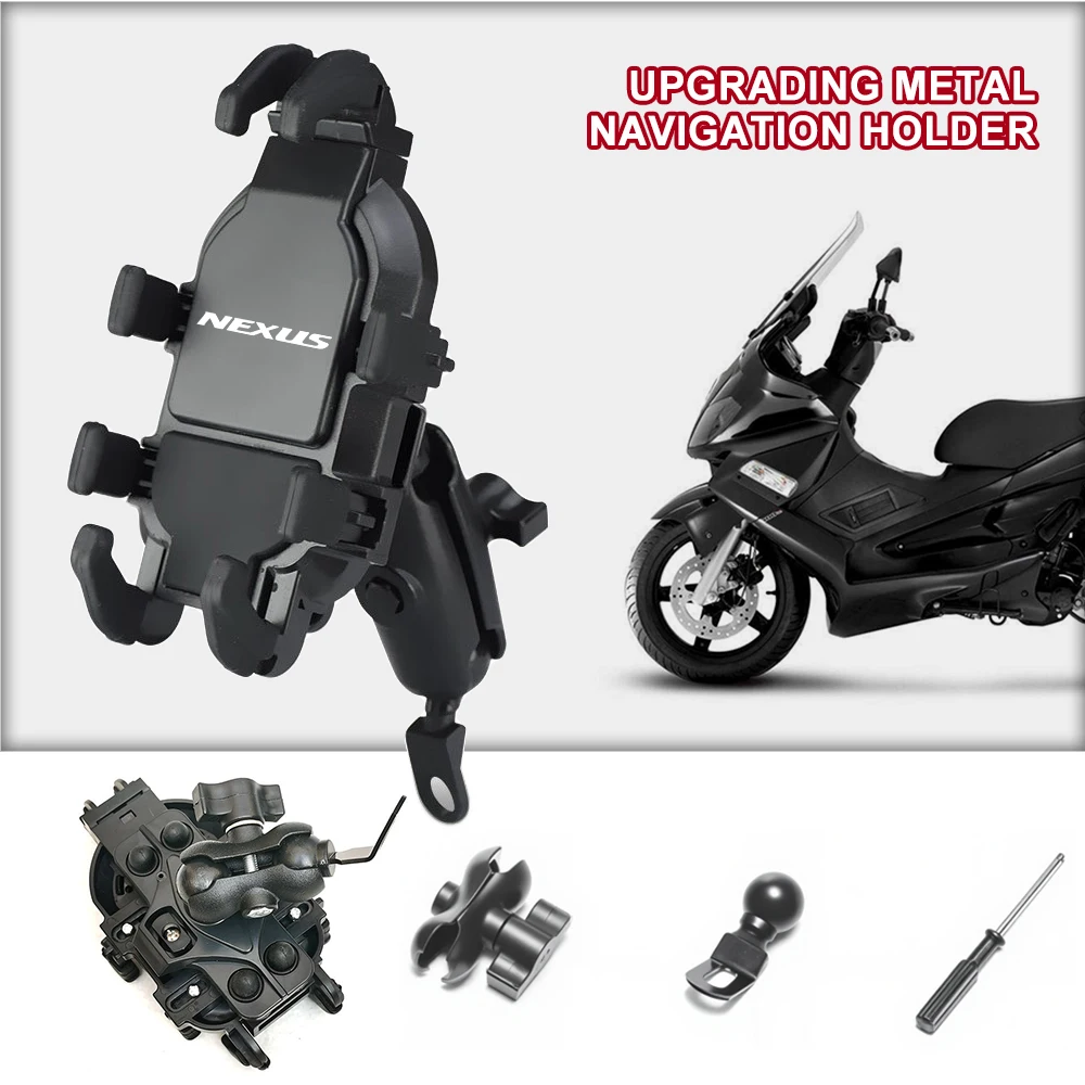 Upgrade Phone Holder Motorcycle 360° Adjustable Stand Shockproof For Nexus 500 Runner 50 125 200 Gilera GP800 Fuoco Nexus 500