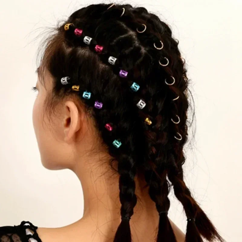 Wholesale Dreadlock Hair Rings for Braid hair styling Adjustable Cuff Clip Dirty Braids Beads Hairpin Jewelry Hair Accessories