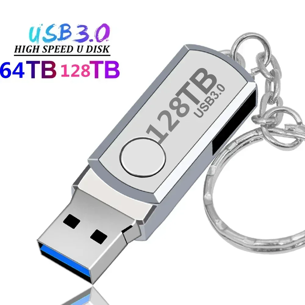 2024 New Usb 3.0 128TB High Speed Pendrive 64TB Metal Cle Usb Flash Drive 32TB 16TB Portable SSD Memoria Usb Pen Drive