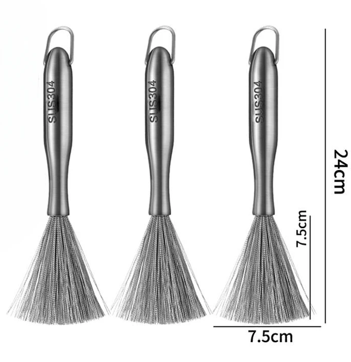 Stainless steel pot brush special for washing pots and kitchens long handle does not hurt the pot and does not  cleaning 304