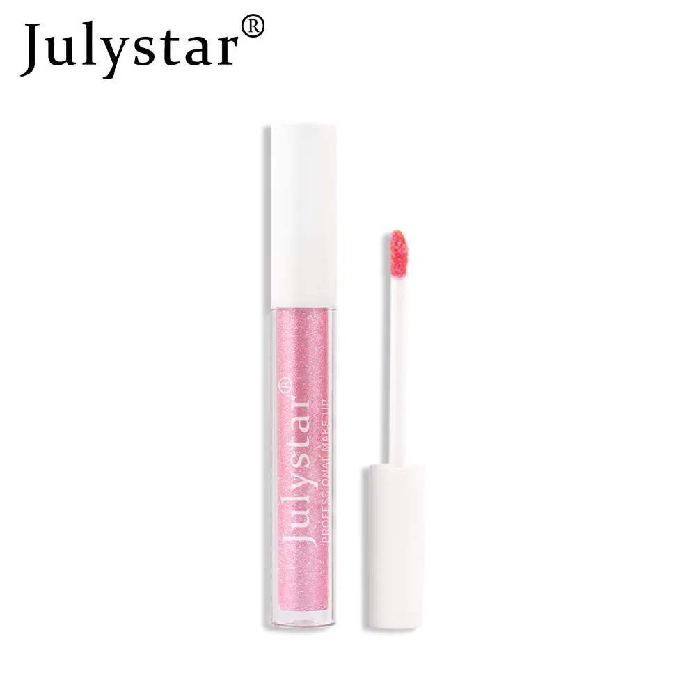 Julystar-Glitter Sequins Liquid Eye Shadow, Maquiagem Feminina Iluminadora, Novo, 10 Cores