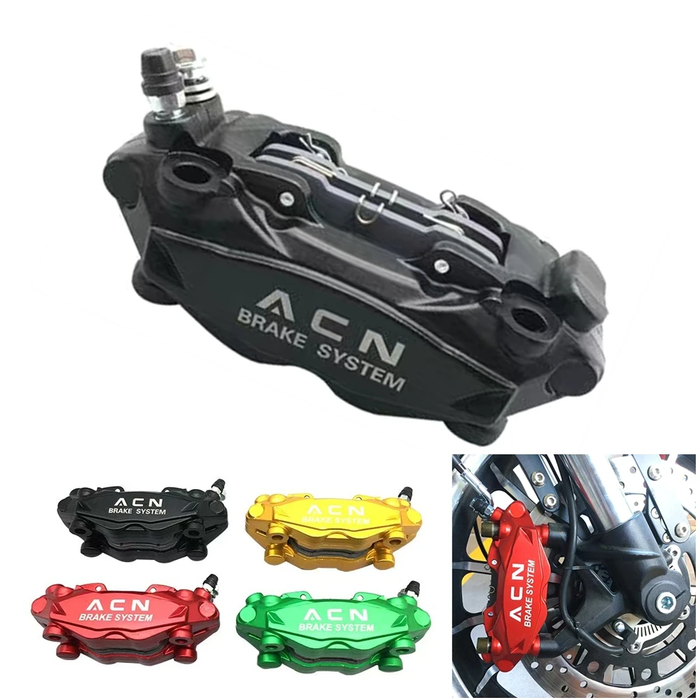 Étrier de frein de moto universel, montage de 4 pistons, 108mm, pompe inférieure de frein forgée pour Honda Kawasaki Suzuki Yamaha Aerox BWS RSZ