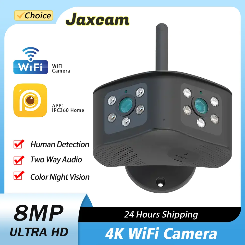 

4K 8MP WIFI Dual Lens 2.8mm -12mm Wireless IP Camera 4MP HD Outdoor AI Human Detection Audio Cloud Storage Security IP Cameras