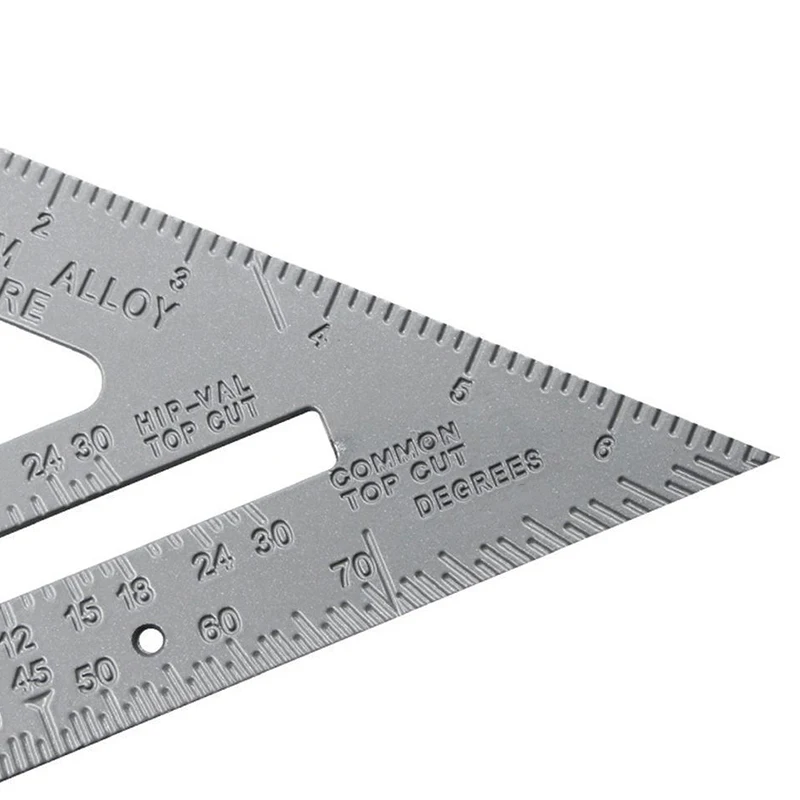 Cast Aluminum Triangle Ruler Angle Ruler Alloy Base Ruler 7 Inch Woodworking Renovation Tool Right Angle Measuring Ruler