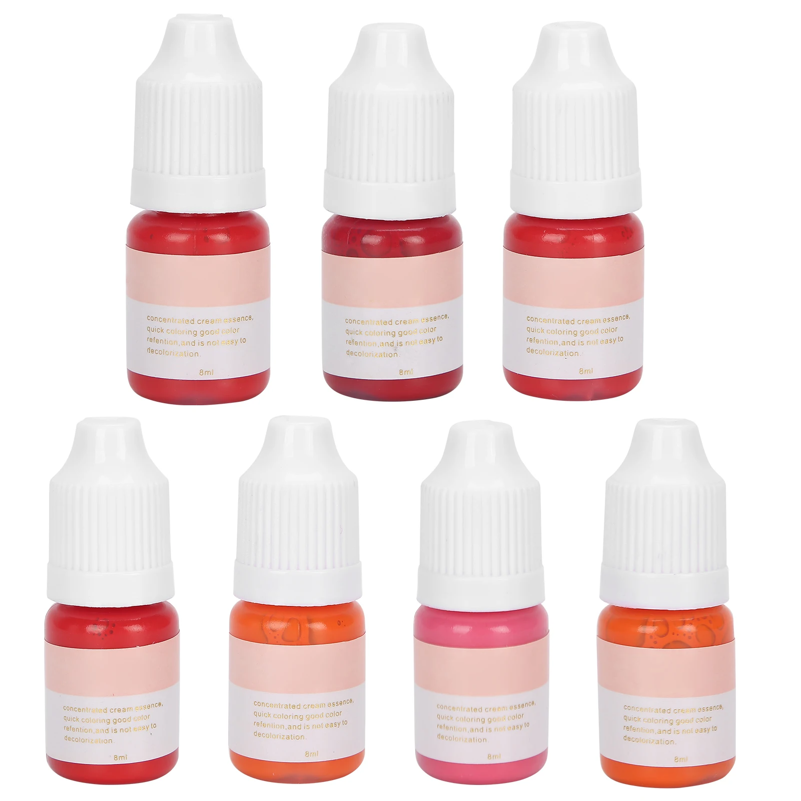 

8ml/Bottle Lips Liquid Professional Safe Plant Extract Pigment Lip Semi‑Permanent Tattoo Color Correction Pigment Beauty Supplie